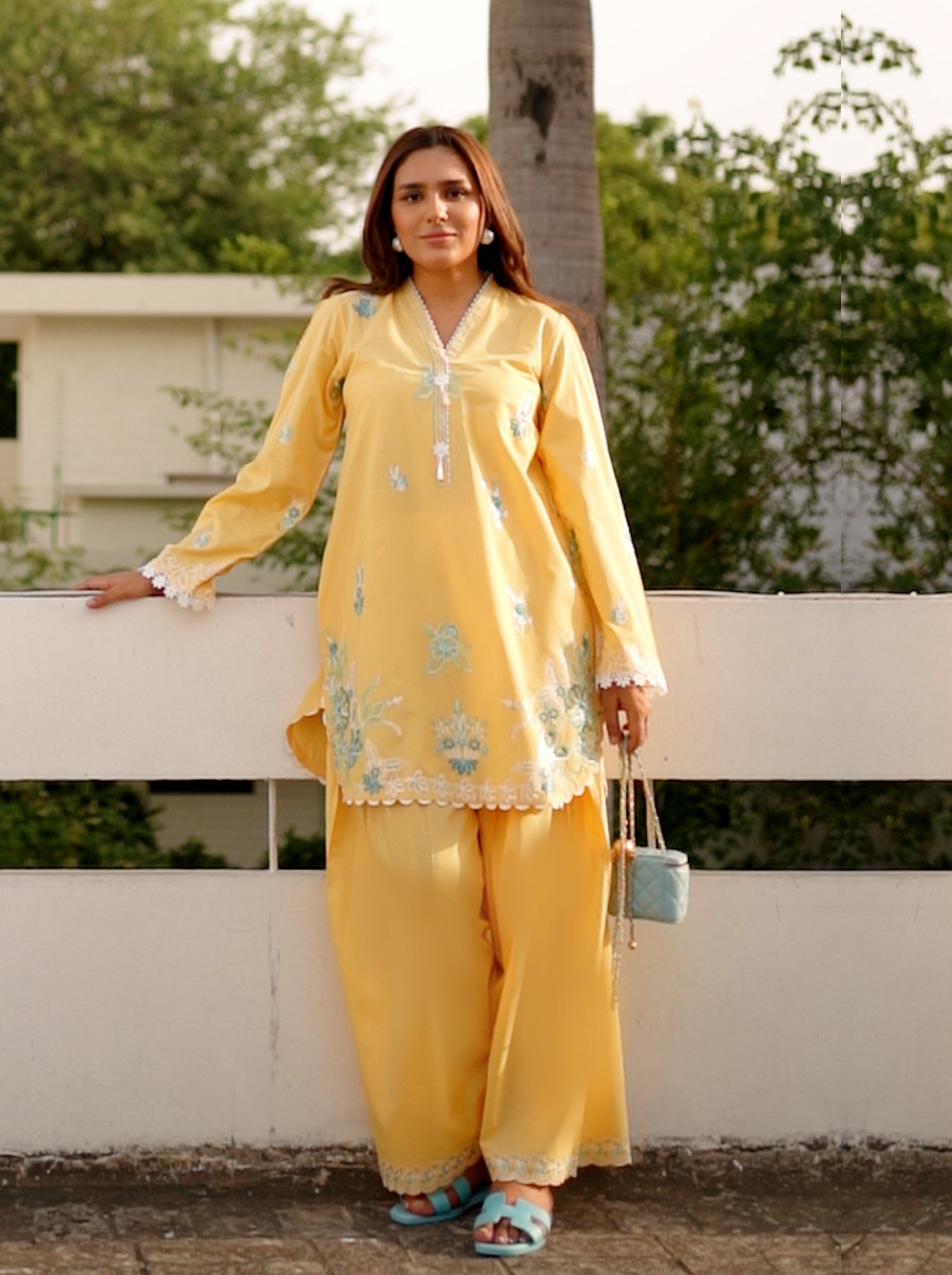 02 Piece Unstitched Embroidered Shirt with Trouser - Lakhany