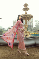 03 Piece Stitched Printed Embroidered With Printed Chiffon Dupatta