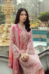 03 Piece Stitched Printed Embroidered With Printed Chiffon Dupatta