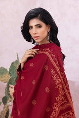 03 Piece Stitched Printed Embroidered Cashmi Wool