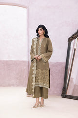 03 Piece Stitched Printed Embroidered Cashmi Wool
