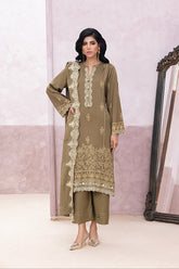 03 Piece Stitched Printed Embroidered Cashmi Wool