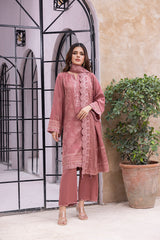 03 Piece Stitched Printed Embroidered Cashmi Wool