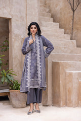 03 Piece Stitched Printed Embroidered Cashmi Wool
