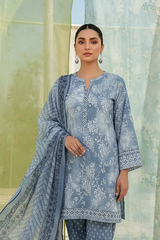 03 Piece Unstitched Printed Lawn - Design 28