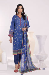 03 Piece Stitched Printed Lawn