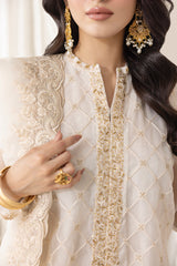 03 Piece Ready to wear Embroidered Organza