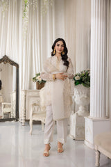 03 Piece Ready to wear Embroidered Organza