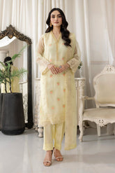03 Piece Ready to wear Embroidered Organza
