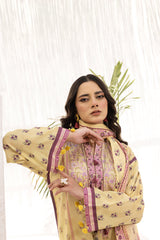02 Piece Unstitched Printed Shirt & Dupatta - View 3 - Lakhany