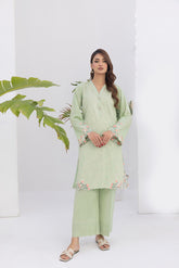 02 Piece Unstitched Embroidered Lawn Shirt & Trouser - Lakhany