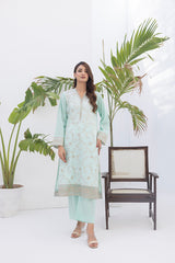 02 Piece Unstitched Embroidered Lawn Shirt & Trouser - Lakhany