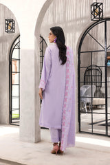 03 Piece Stitched Embroidered With Textured Embroidered Lawn Dupatta
