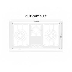 Nasgas Built In Hobs DG-333 BK (Steel Top) Heavy gauge double shade steel top 1 Year Brand Warranty