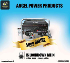 Angel Generator Euro5 AG 1800 Portable 1.2 KVA 1000Watt (1 Kw) Low Noice Alternator: 100% COPPER Starting SELF 6 Months Brand Warranty