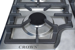 Crown CR-1A Built-In Gas Hob – Single Burner Compact Stainless Steel Cooktop for Small Kitchens