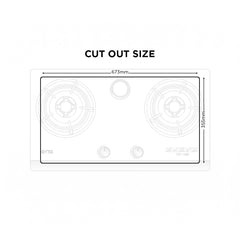 Nasgas Built In Hob DG-GN2 (Glass Top) 8mm Thick Tempered Glass 1 Year Brand Warranty