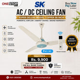 SK AC DC Ceiling Fan Super Deluxe Model Copper 56 Inch Brand Warranty