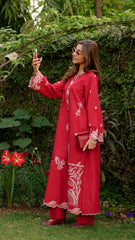 02 Piece Unstitched Embroidered Shirt with Trouser - View 3 - Lakhany