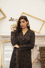 03 Piece Stitched Textured Pearl Printed Marina