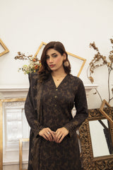 03 Piece Stitched Textured Pearl Printed Marina