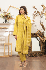 03 Piece Stitched Textured Pearl Printed Marina