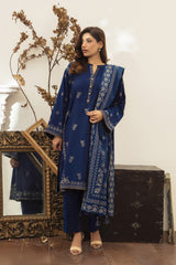 03 Piece Stitched Textured Pearl Printed Marina