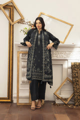 03 Piece Stitched Textured Pearl Printed Marina