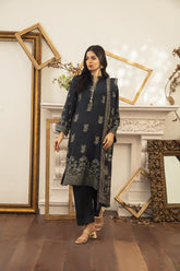 03 Piece Stitched Textured Pearl Printed Marina