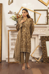 03 Piece Stitched Textured Pearl Printed Marina