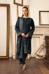 03 Piece Stitched Textured Pearl Printed Marina