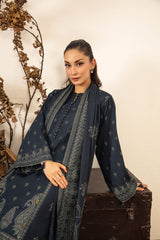 03 Piece Stitched Textured Pearl Printed Marina