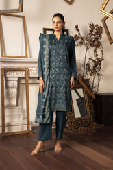 03 Piece Stitched Textured Pearl Printed Marina