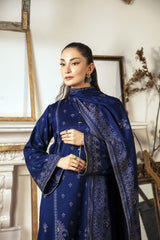 03 Piece Stitched Textured Pearl Printed Marina