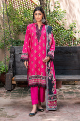 03 Piece Stitched Embroidered Khaddar
