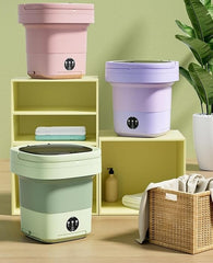 Portable Washing Machine,Mini Washer,11L Upgraded Large Capacity Foldable Washer, Deep Cleaning of Underwear, Suitable for Apartments, Dormitories Hotel (Purple)