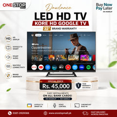 Dawlance LED HD TV Kore HD Google TV 32" Brand Warranty