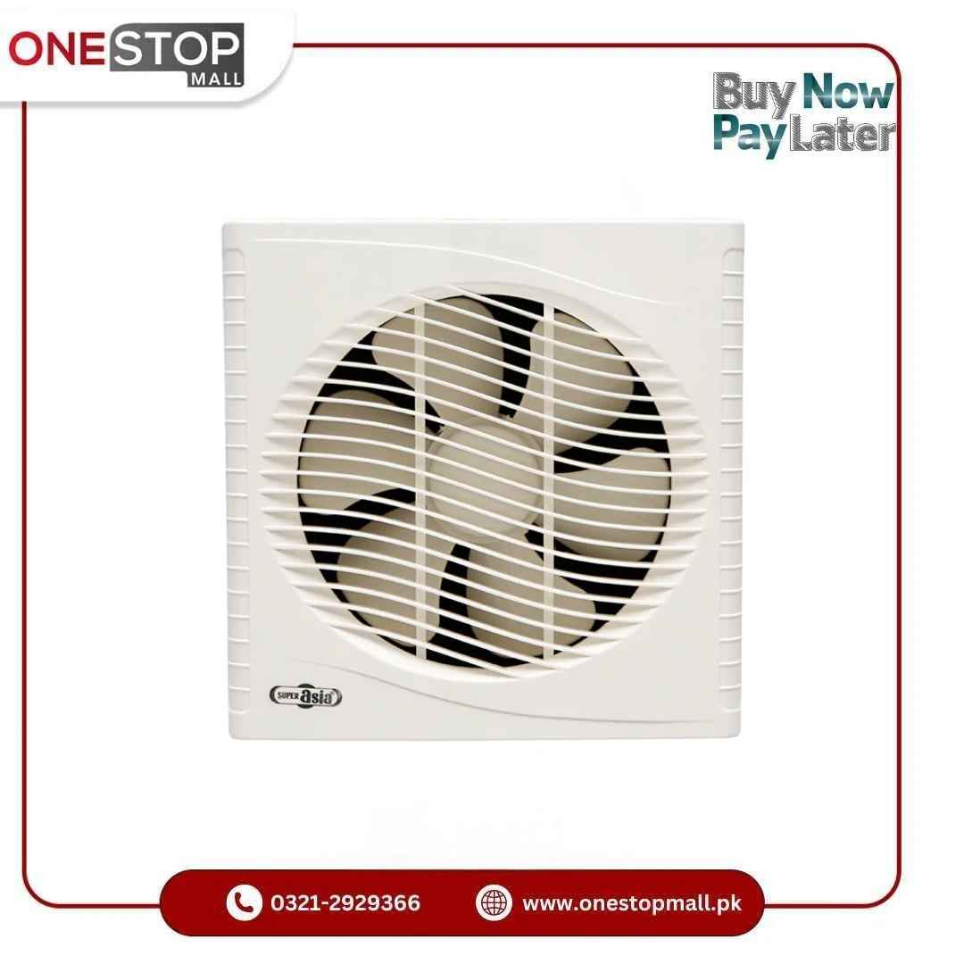 Super Asia EXHAUST FAN Size 8" PLASTIC DOUBLE ACTION Brand Warranty