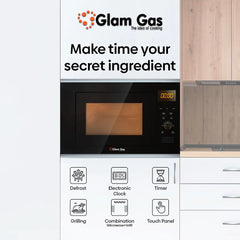 Glam Gas Microwave Oven BM-120 20L Capacity For Versatile Cooking Options Touch Panel For Easy Operation Brand Warranty - Onestopmall.pk