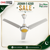 Super Asia Ceiling Fan Jazz Plus Modle Inverter AC DC Fan 56 Inch 35 watts 99.9% Pure Copper Wire Brand Warranty