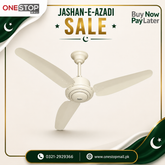 Tamoor Ceiling Fan 56 Inch Eco Smart 30 Watt Water Proof Model 70 % Energy Saver Brand Warranty
