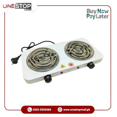 Raf R.8020B Electric Stove double & Hot Plate Cooker Uniform Heating 2000W