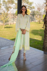 03 Piece Ready To Wear Embroidered with Fancy Textured Dupatta
