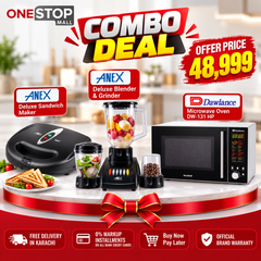 Combo Deal – Dawlance Microwave Oven DW-131 HP + Anex AG-699UB Blender Grinder + Anex AG-1035 Sandwich Maker