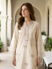 02 Piece Unstitched Embroidered Shirt with Trouser - View 4 - Lakhany