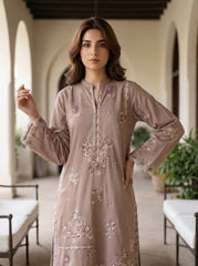 02 Piece Unstitched Embroidered with Shirt & Trouser - View 3 - Lakhany
