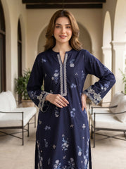 02 Piece Unstitched Embroidered with Shirt & Trouser - View 4 - Lakhany