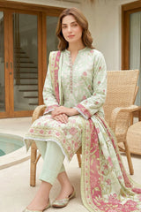 03 Piece Unstitched Printed Lawn - Design 10