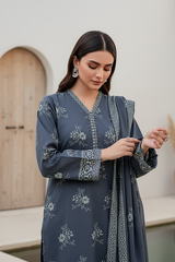 03 Piece Unstitched Pashmina Printed - Design 10