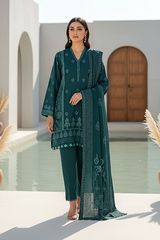 03 Piece Unstitched Pashmina Printed - Design 19